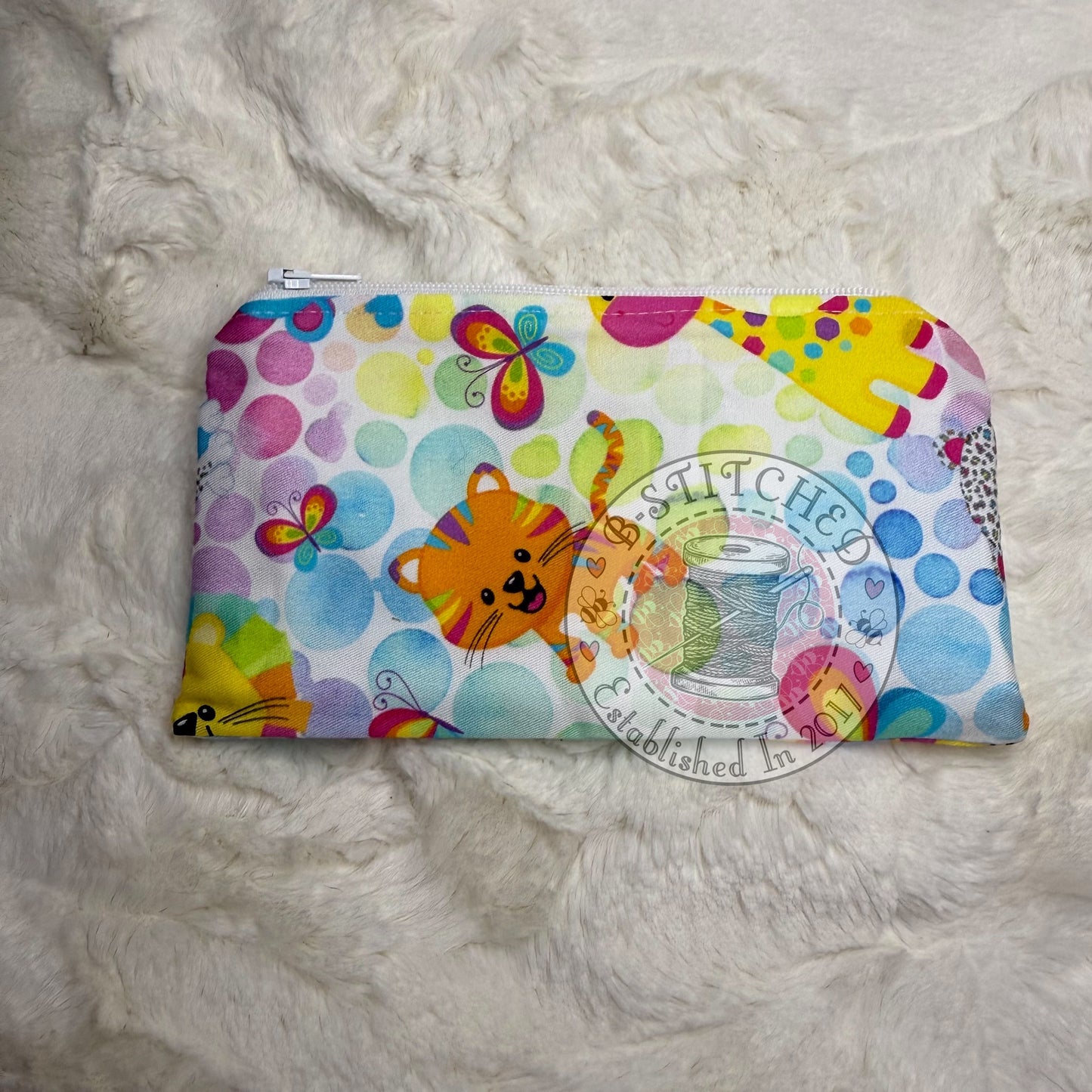 Rainbow Animals Zippy Bag