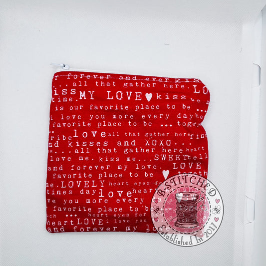 Love Letters on Red Sandwich Bag