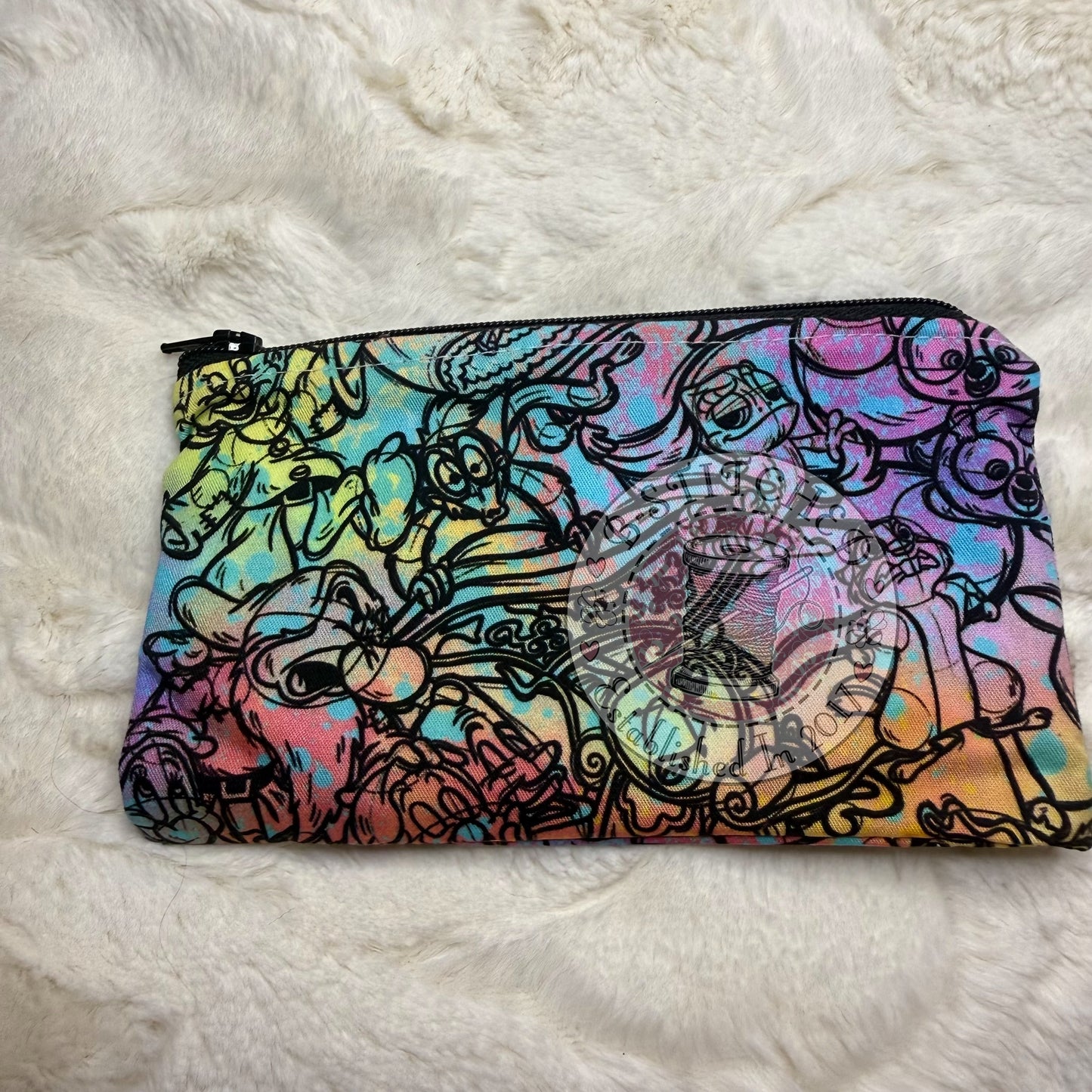 Sketchy Friends Rainbow Zippy Bag
