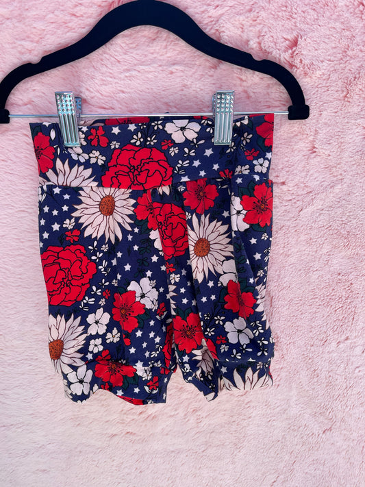 4/5T Floral Cuffed Shorts