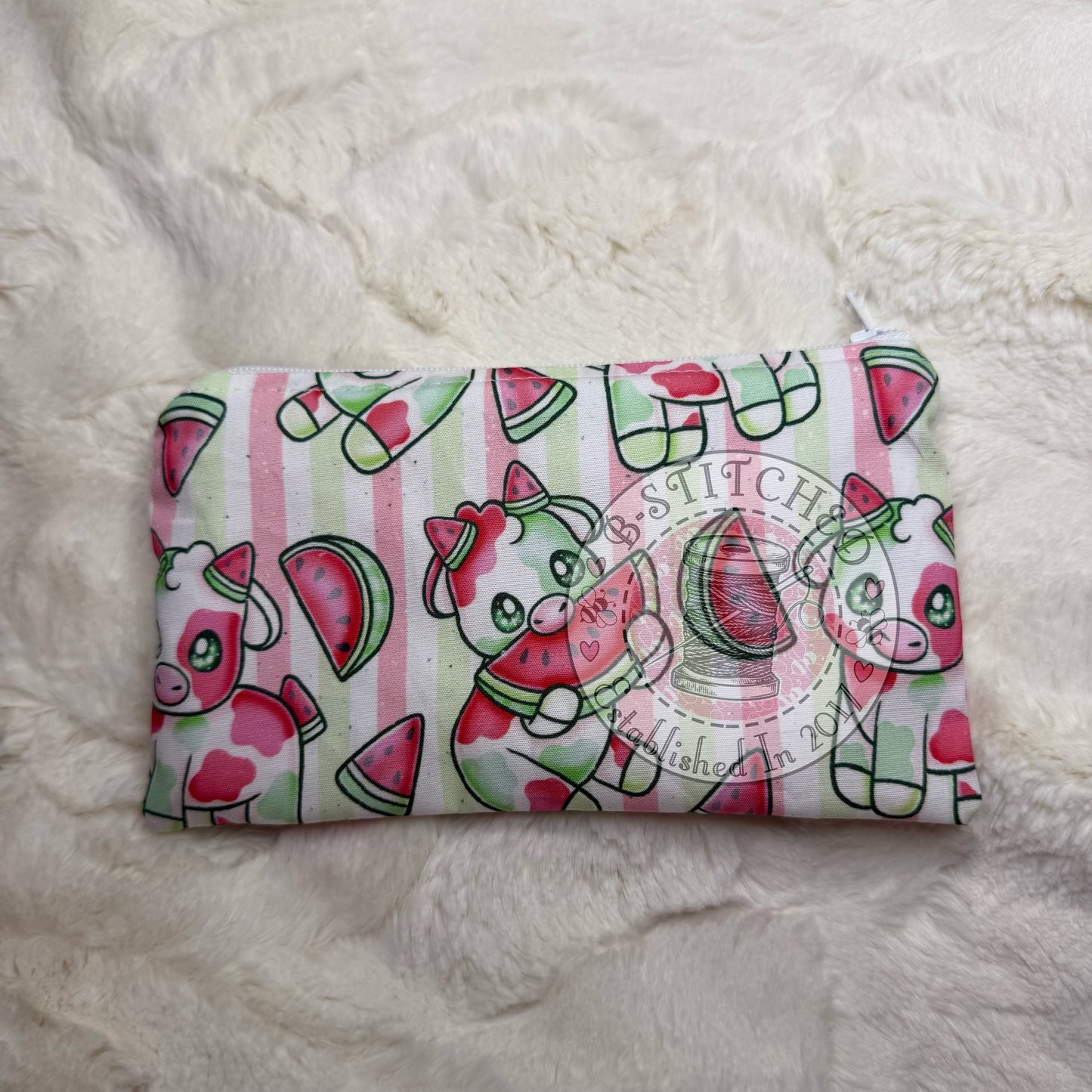 Watermelon Cows Zippy Bag