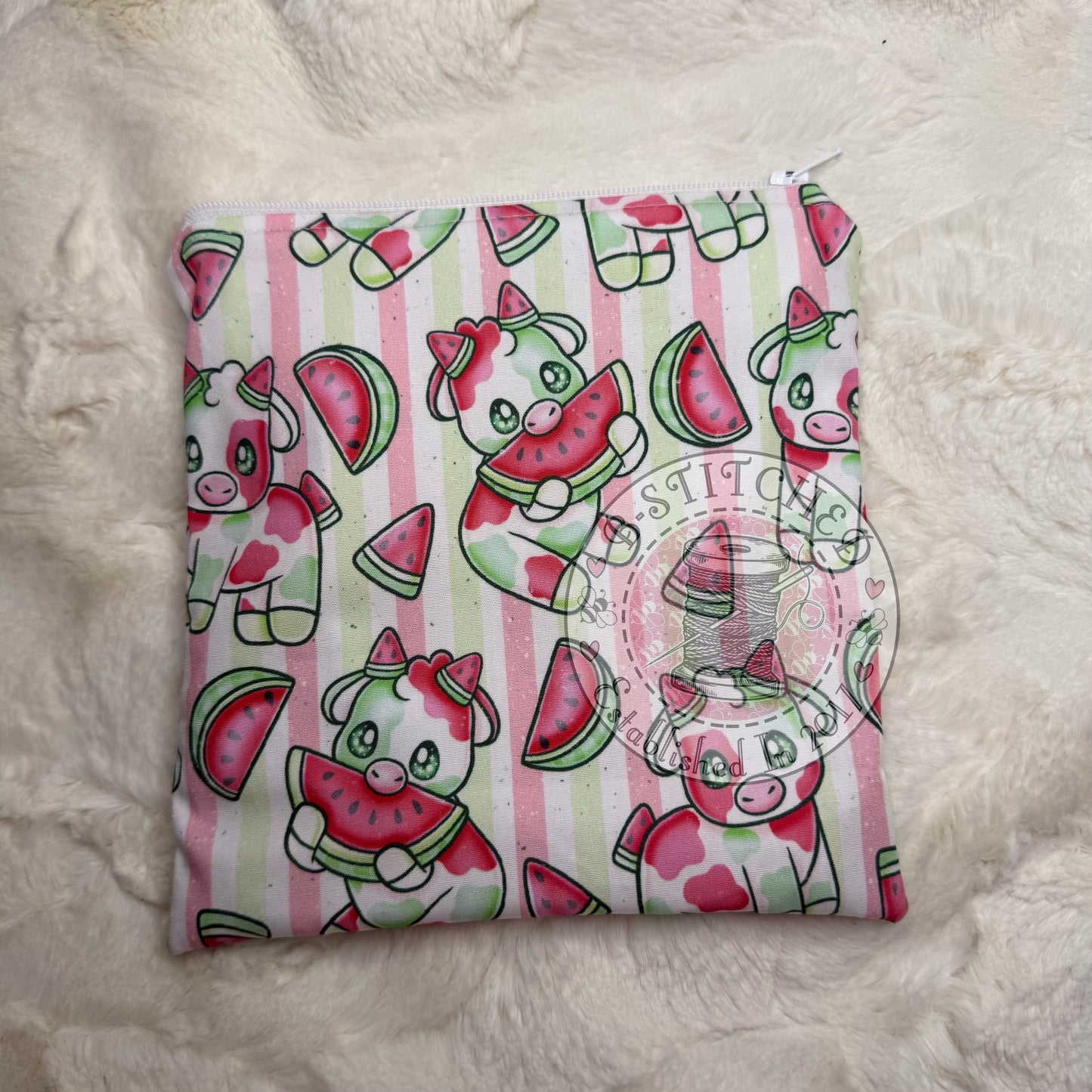 Watermelon Cows Zippy Bag
